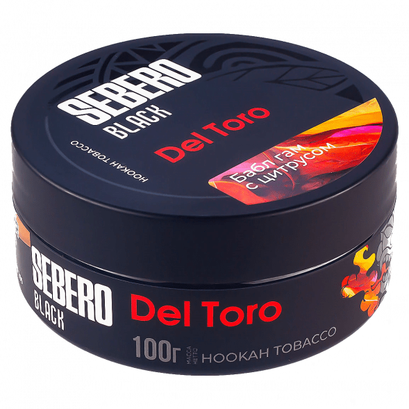 Табак Sebero Black - Del Toro (Бабл гам с Цитрусом, 100 грамм) купить в Владивостоке