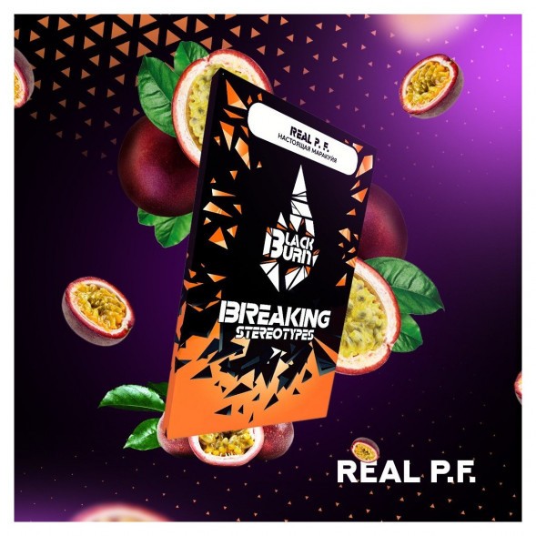 Табак BlackBurn - Real P.F. (Настоящая Маракуйя, 100 грамм) купить в Владивостоке