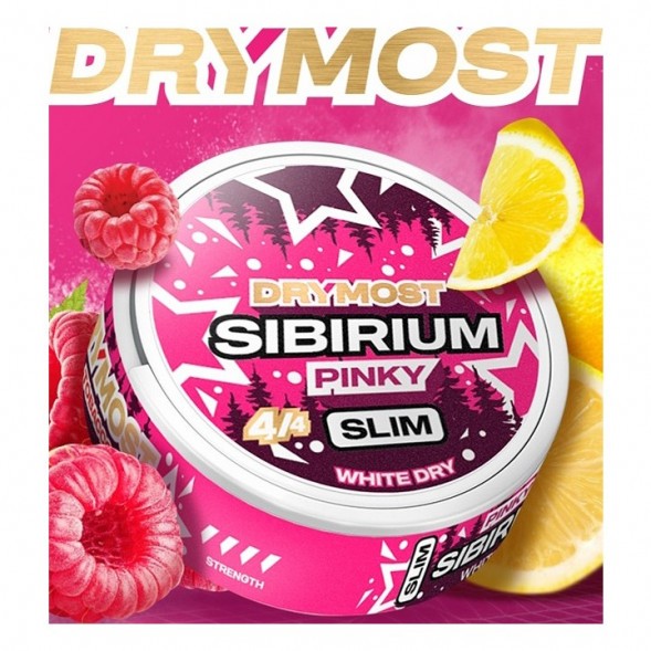 Табак жевательный DryMost - Sibirium Pinky Slim (Сибирский Малиновый Лимонад, 12 грамм) купить в Владивостоке