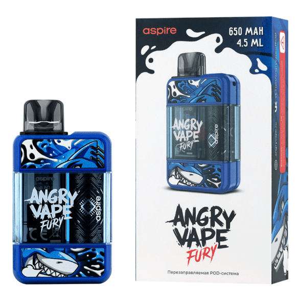 Электронная сигарета Brusko - Angry Vape Fury (650 mAh, Синий) купить в Владивостоке