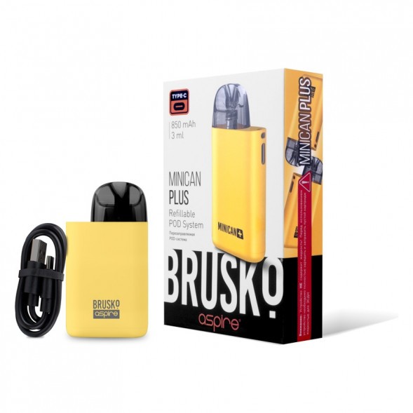 Электронная сигарета Brusko - Minican Plus (850 mAh, Жёлтый) купить в Владивостоке