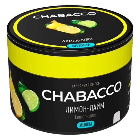 Смесь Chabacco MEDIUM - Lemon-Lime (Лимон - Лайм, 40 грамм) купить в Владивостоке