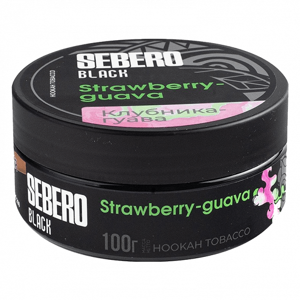 Табак Sebero Black - Strawberry Guava (Клубника и Гуава, 100 грамм) купить в Владивостоке