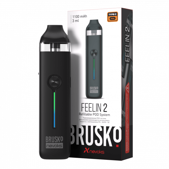 Электронная сигарета Brusko - Feelin 2 (Полуночный Чёрный) купить в Владивостоке