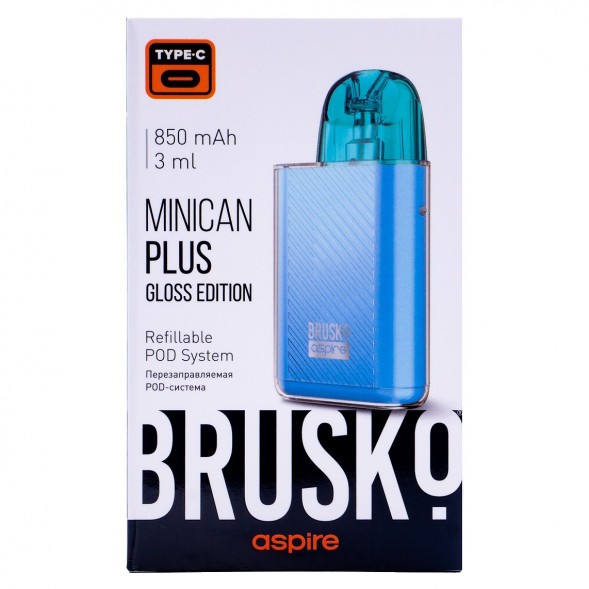 Электронная сигарета Brusko - Minican Plus Gloss Edition (850 mAh, Синий) купить в Владивостоке