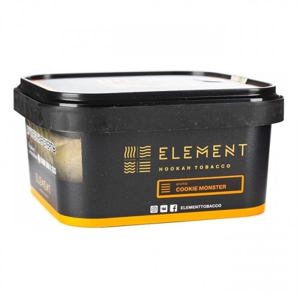 Табак Element Земля - Cookie Monster NEW (Земляничное Печенье, 200 грамм) купить в Владивостоке