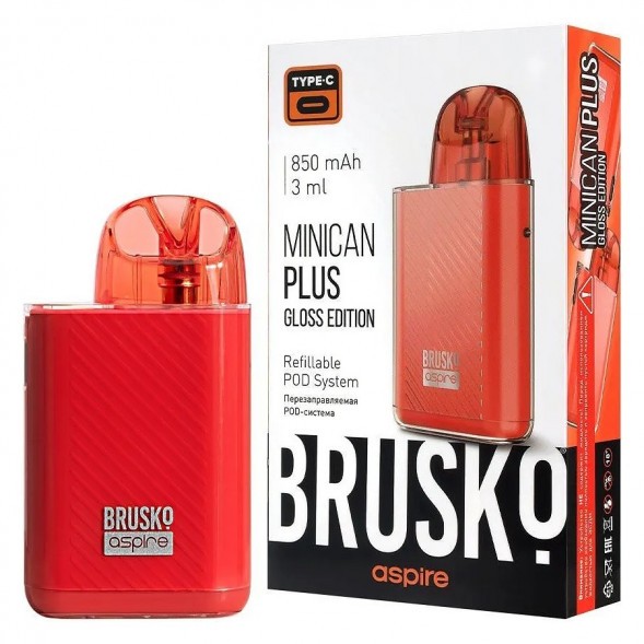 Электронная сигарета Brusko - Minican Plus Gloss Edition (850 mAh, Красный) купить в Владивостоке