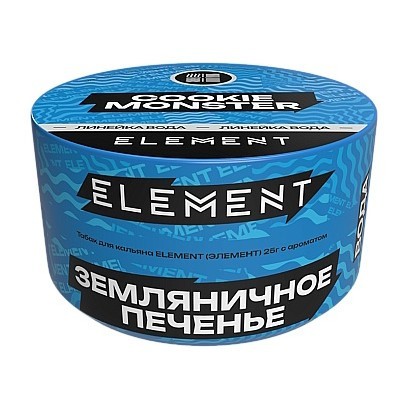 Табак Element Вода - Cookie Monster NEW (Земляничное Печенье, 25 грамм) купить в Владивостоке