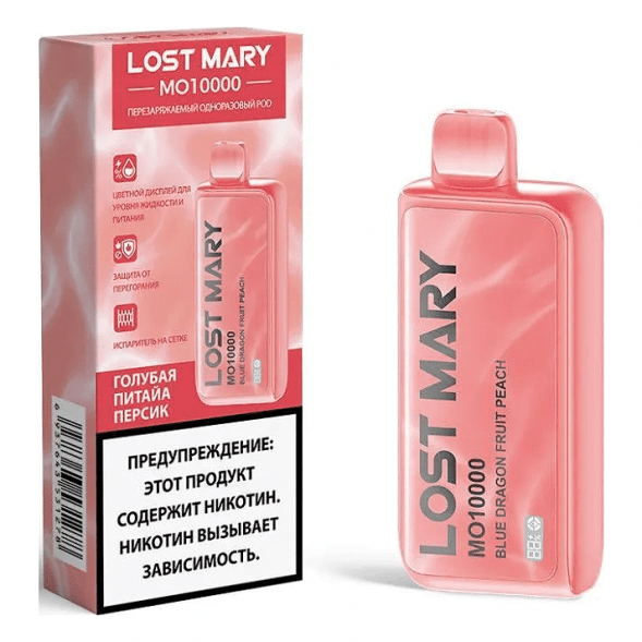 LOST MARY MO - Голубая Питайя Персик (Blue Dragon Fruit Peach, 10000 затяжек) купить в Владивостоке