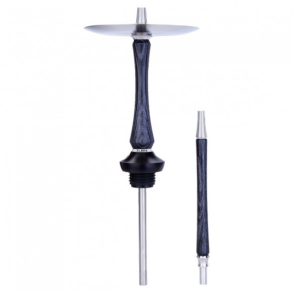 Кальян UNION - Sleek Standart Black Silver (Чёрный с Серебром, Без Колбы) купить в Владивостоке