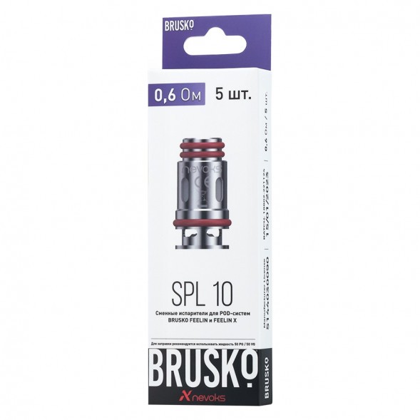 Испарители для Brusko Feelin (SPL-10, 0.6 Ом, 5 шт.) купить в Владивостоке