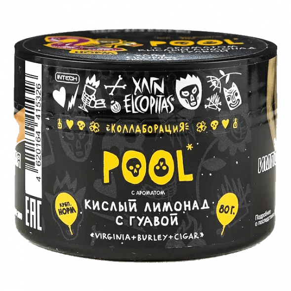 Табак Хулиган - POOL (Кислый Лимонад с Гуавой, 80 грамм) купить в Владивостоке