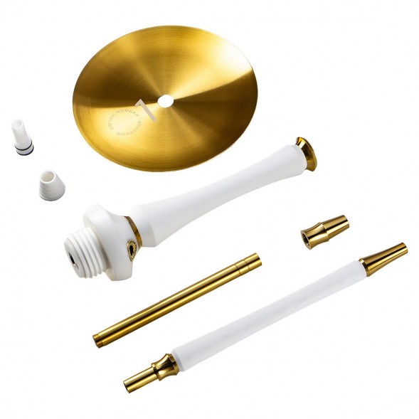 Кальян UNION - Sleek PVD White (Белый, Без Колбы) купить в Владивостоке