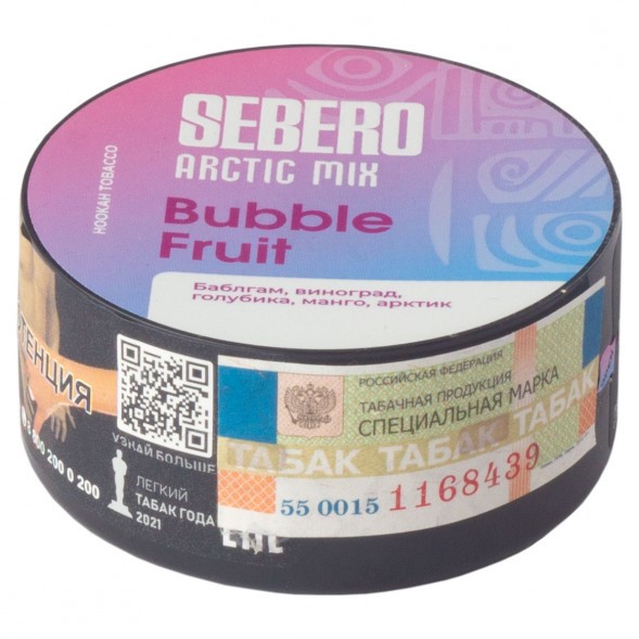 Табак Sebero Arctic Mix - Bubble Fruit (Фруктовая Жвачка, 25 грамм) купить в Владивостоке