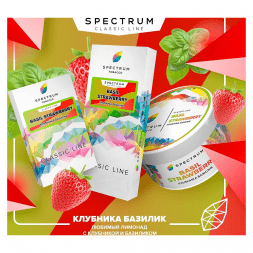 Табак Spectrum - Basil Strawberry (Клубника Базилик, 200 грамм)