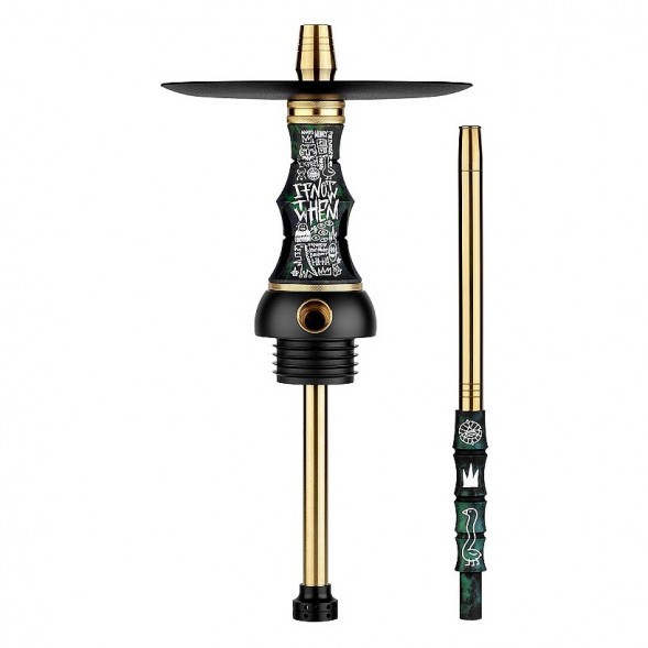 Кальян Alpha Hookah - Beat Vandal Green (Прозрачная Колба) купить в Владивостоке