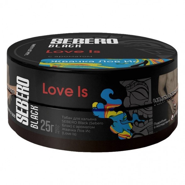 Табак Sebero Black - Love Is (Жвачка Лов Ис, 25 грамм) купить в Владивостоке
