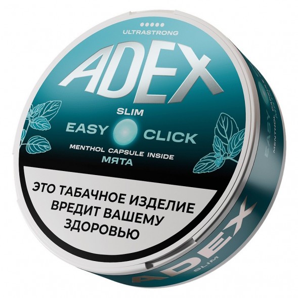 Табак жевательный ADEX ULTRA STRONG SLIM Easy Click - Double Mint (Двойная Мята) купить в Владивостоке