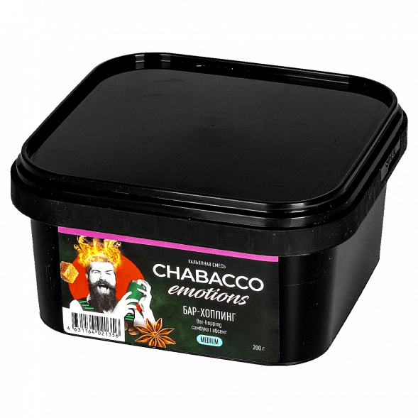 Смесь Chabacco Emotions MEDIUM - Bar-hopping (Бар-хоппинг, 200 грамм) купить в Владивостоке