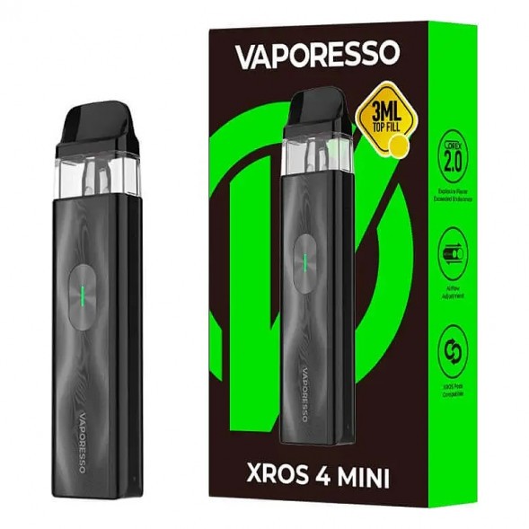 Электронная сигарета Vaporesso XROS 4 Mini - Black (Чёрная) купить в Владивостоке