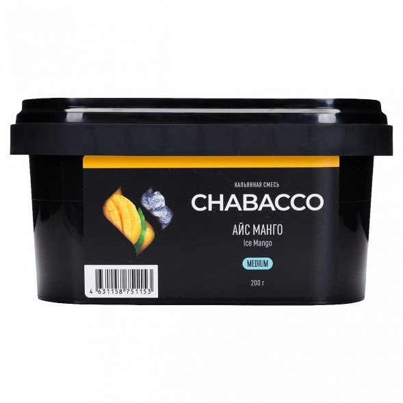 Смесь Chabacco MEDIUM - Ice Mango (Айс Манго, 200 грамм) купить в Владивостоке