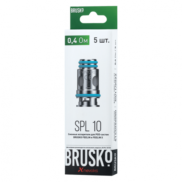 Испарители для Brusko Feelin (SPL-10, 0.4 Ом, 5 шт.) купить в Владивостоке