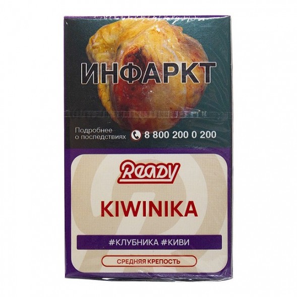 Табак Ready - №19 Kiwinika /Strawberry, Elderberry, Kiwi (Клубника, Киви, Бузина, 25 грамм) купить в Владивостоке