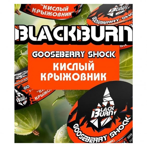 Табак BlackBurn - Gooseberry Shock (Кислый Крыжовник, 200 грамм) купить в Владивостоке