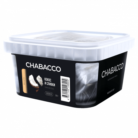 Смесь Chabacco MIX MEDIUM - Creme de Coco (Кокос и Сливки, 200 грамм) купить в Владивостоке