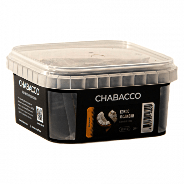 Смесь Chabacco MIX MEDIUM - Creme de Coco (Кокос и Сливки, 200 грамм) купить в Владивостоке