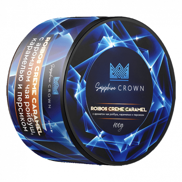 Табак Sapphire Crown - Roibos Creme Caramel (Чай Ройбуш с Карамелью и Персиком, 100 грамм) купить в Владивостоке