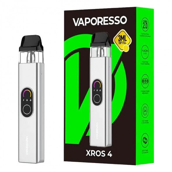 Электронная сигарета Vaporesso XROS 4 - Silver (Серебряная) купить в Владивостоке