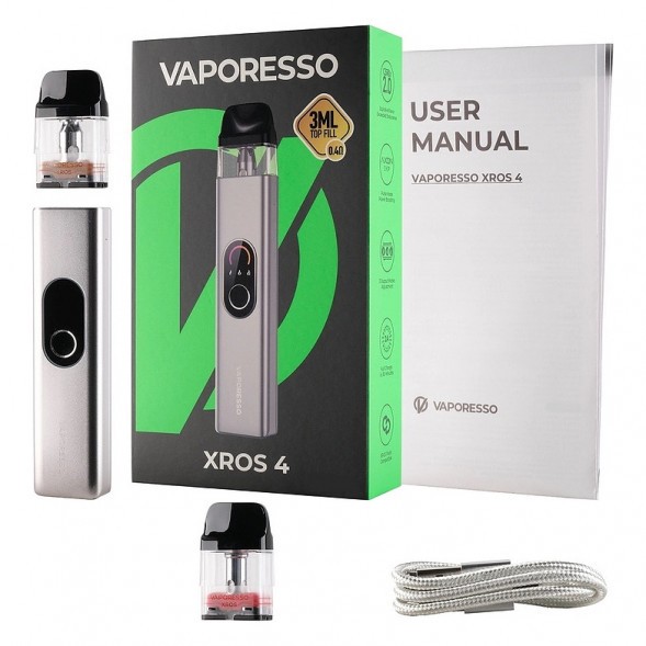Электронная сигарета Vaporesso XROS 4 - Silver (Серебряная) купить в Владивостоке