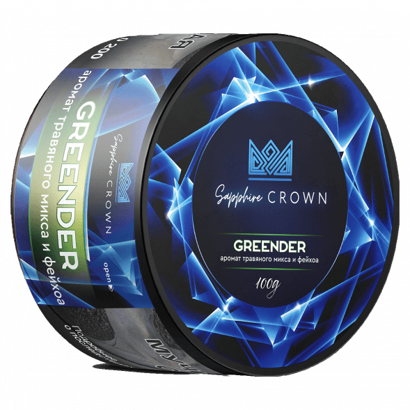 Табак Sapphire Crown - Greender (Травяной Микс и Фейхоа, 100 грамм) купить в Владивостоке