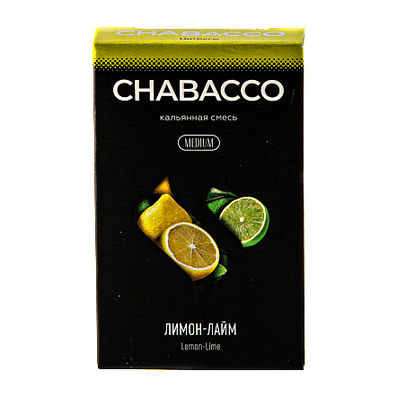 Смесь Chabacco MEDIUM - Lemon-Lime (Лимон - Лайм, 50 грамм) купить в Владивостоке
