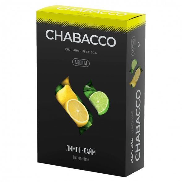 Смесь Chabacco MEDIUM - Lemon-Lime (Лимон - Лайм, 50 грамм) купить в Владивостоке