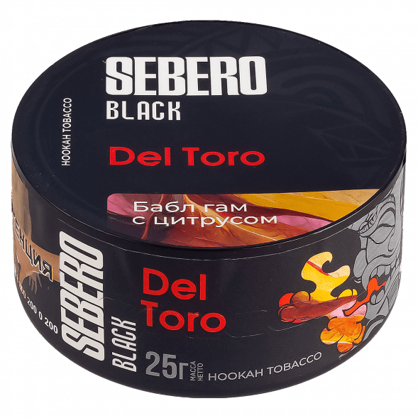 Табак Sebero Black - Del Toro (Бабл гам с Цитрусом, 25 грамм) купить в Владивостоке