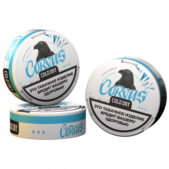 Табак жевательный CORVUS - Cold Dry MEDIUM (13 грамм) купить в Владивостоке