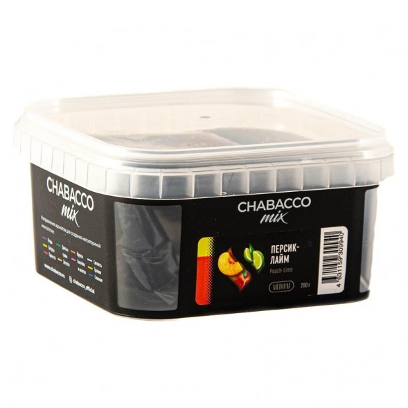 Смесь Chabacco MIX MEDIUM - Peach Lime (Персик - Лайм, 200 грамм) купить в Владивостоке