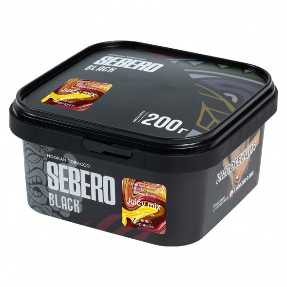 Табак Sebero Black - Juicy Mix (Ананас и Маракуйя, 200 грамм) купить в Владивостоке