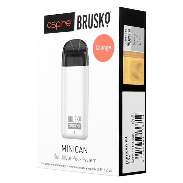 Электронная сигарета Brusko - Minican (350 mAh, Оранжевый) купить в Владивостоке
