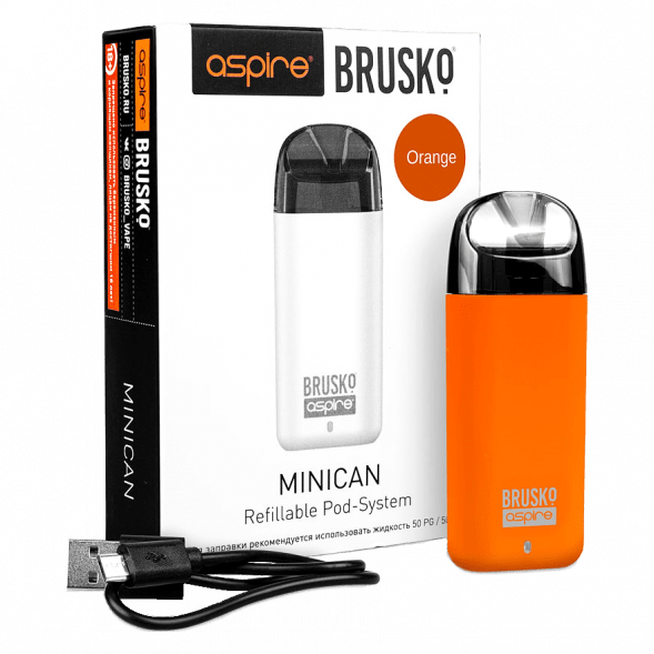 Электронная сигарета Brusko - Minican (350 mAh, Оранжевый) купить в Владивостоке
