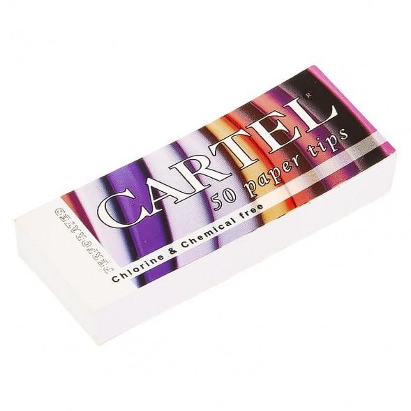 Фильтры для самокруток Cartel - Бумажные (50 штук, 25х6 мм) купить в Владивостоке