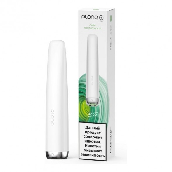 PLONQ PLUS PRO - Лайм Лемонграсс (Lime Lemongrass, 4000 затяжек) купить в Владивостоке
