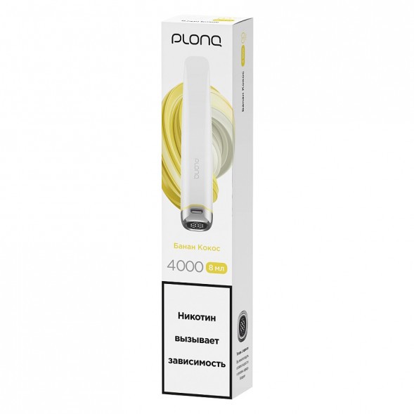 PLONQ PLUS PRO - Банан Кокос (Banana Coconut, 4000 затяжек) купить в Владивостоке