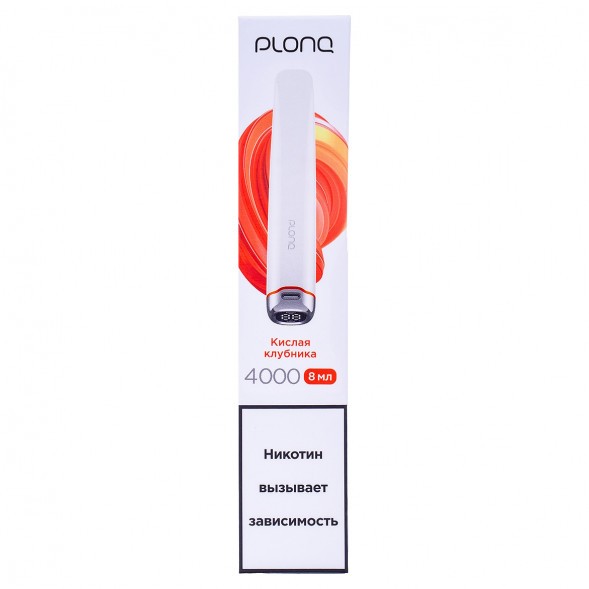 PLONQ PLUS PRO - Кислая Клубника (Sour Strawberry, 4000 затяжек) купить в Владивостоке