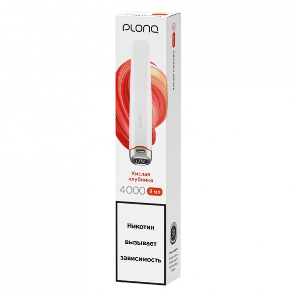 PLONQ PLUS PRO - Кислая Клубника (Sour Strawberry, 4000 затяжек) купить в Владивостоке
