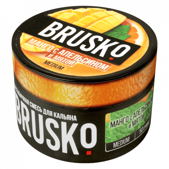 Смесь Brusko Medium - Манго с Апельсином и Мятой (50 грамм) купить в Владивостоке