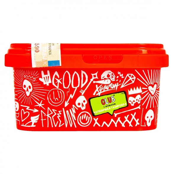 Табак Хулиган - CLUB (Клубничная Газировка, 200 грамм) купить в Владивостоке