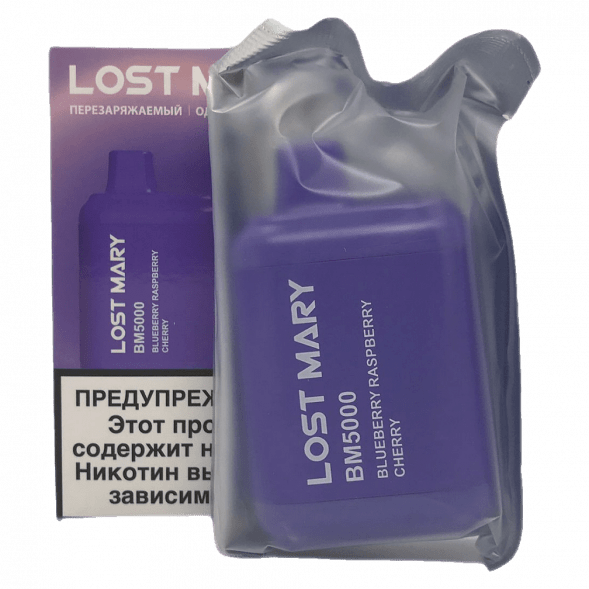 LOST MARY BM - Черника Малина Вишня (Blueberry Raspberry Cherry, 5000 затяжек) купить в Владивостоке
